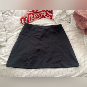 Black Everlane organic cotton A-line mini skirt